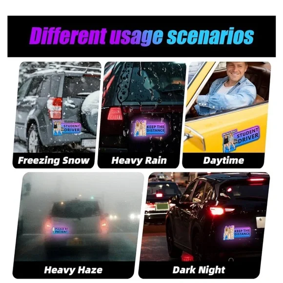 Student Driver Sticker Magnet Set - Picture 7 of 7